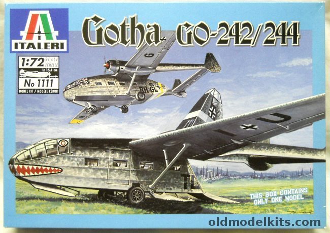 Italeri 1/72 Gotha Go-242 / Go-244 - Glider or Twin Engine Transport, 1111 plastic model kit